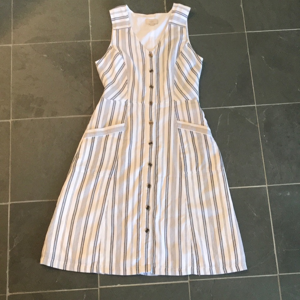 LOFT Outlet Sleeveless Black and White Dress sz 6